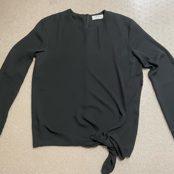 Aritzia Babaton Tadema Blouse Black Small - Picture 3 of 8